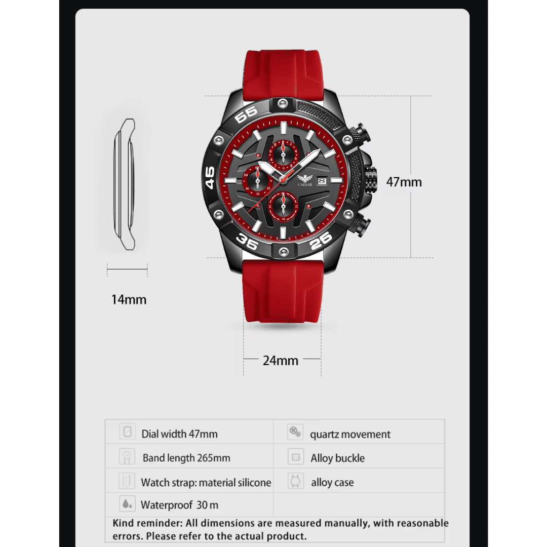 CAESAR Quartz Chronograph Watch for Men - Stylish