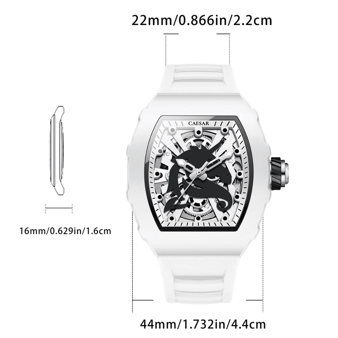 CAESAR Skeleton Mechanical Men's Watch - Bold Style